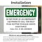 Signmission In The Event Of An Use Phone To, 5 in W x Rectangle, Vinyl Decal OS-2PACK-EM-D-35-L-10397 - alternate 2